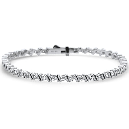 Muse Jewelry 1.97ct G SI 14K White Gold Diamond Tennis Bracelet 7" Long