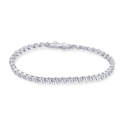 Muse Jewelry 1.97ct G SI 14K White Gold Diamond Tennis Bracelet 7" Long