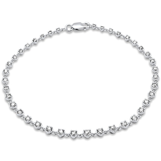 Muse Jewelry 1.47ct G SI 14K White Gold Diamond Link Bracelet 7.5" Long