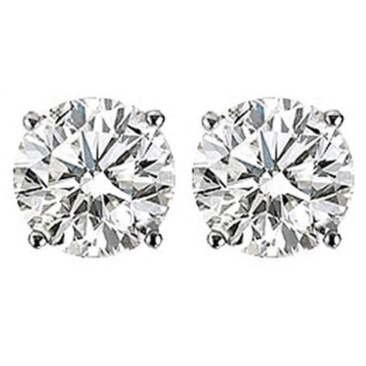 Muse Jewelry Classic 14k White Gold 1.15CTW G-H SI1-SI2 Diamond Stud Earrings