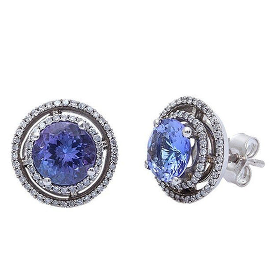 Muse Jewelry 3.15ct Tanzanite & Diamond Earrings