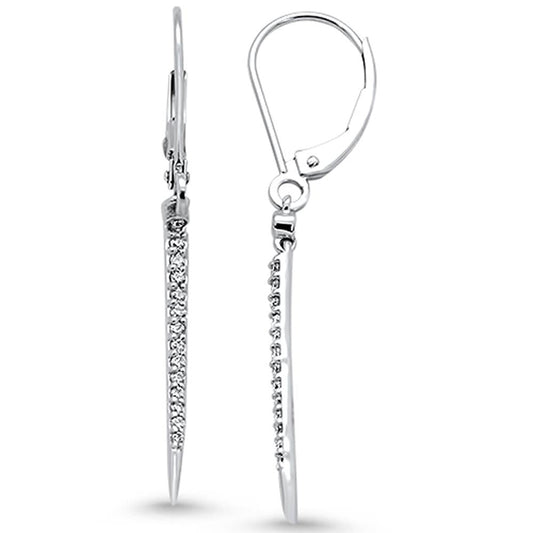 Muse Jewelry .17ct 14k White Gold Diamond Drop Earrings