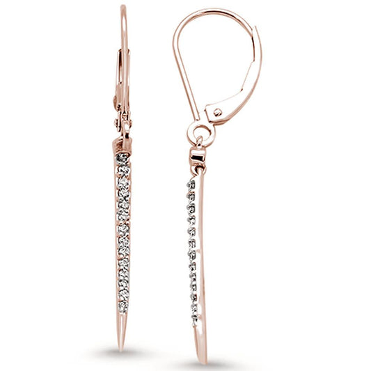 Muse Jewelry .17ct 14k Rose Gold Diamond Drop Earrings