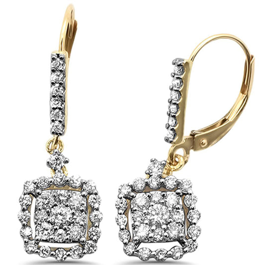 Muse Jewelry .97ct 14k Yellow Gold Diamond Drop Dangle Earrings