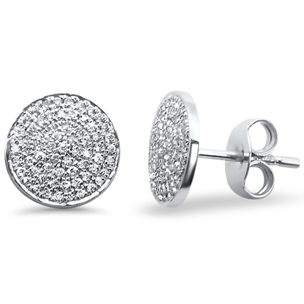 Muse Jewelry .22ct 14kt White Gold Micro Pave Diamond Earrings