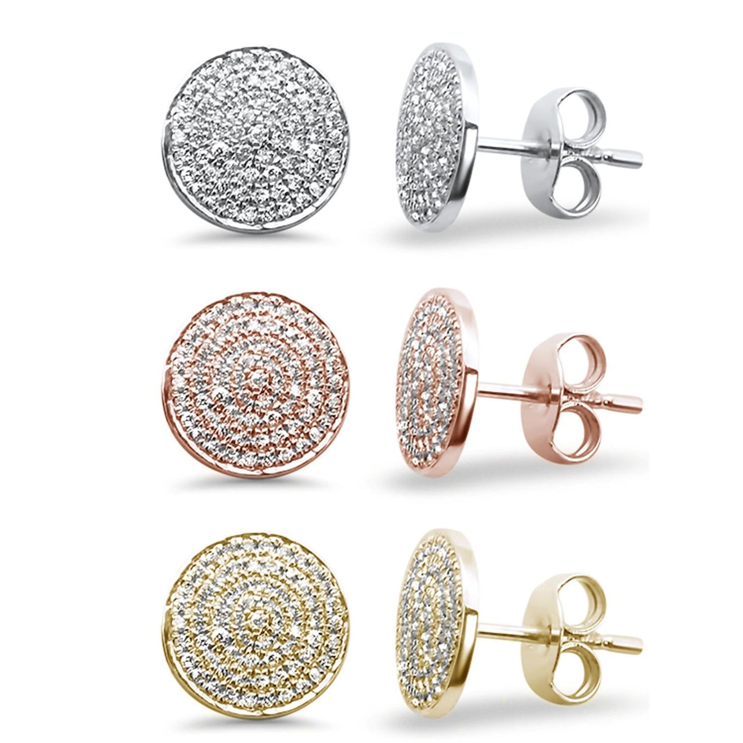 Muse Jewelry .22ct 14kt Gold Micro Pave Diamond Earrings