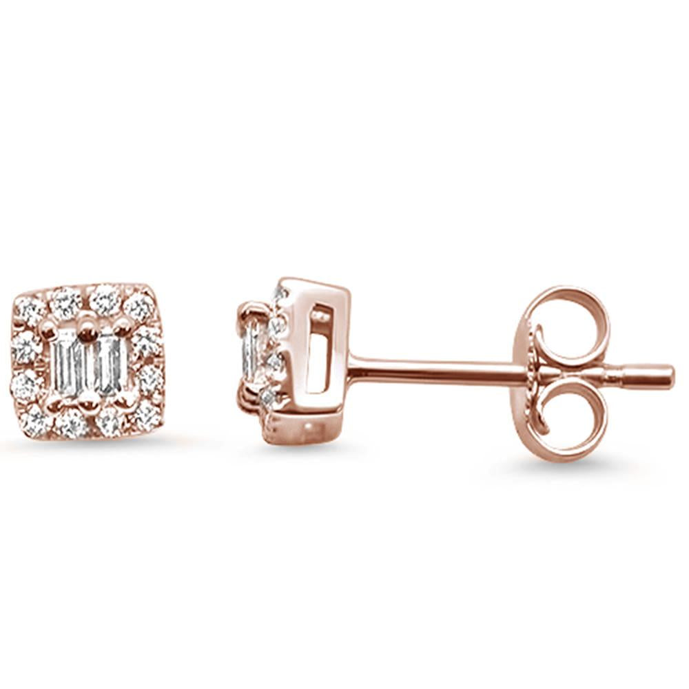 Muse Jewelry .20ct 14k Gold Diamond Square Shaped Stud Earrings