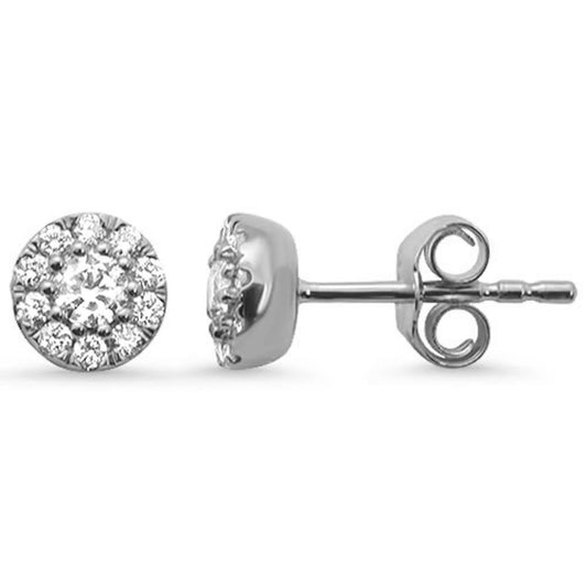 Muse Jewelry .30CT G SI 14KT White Gold Diamond Round Stud Earrings