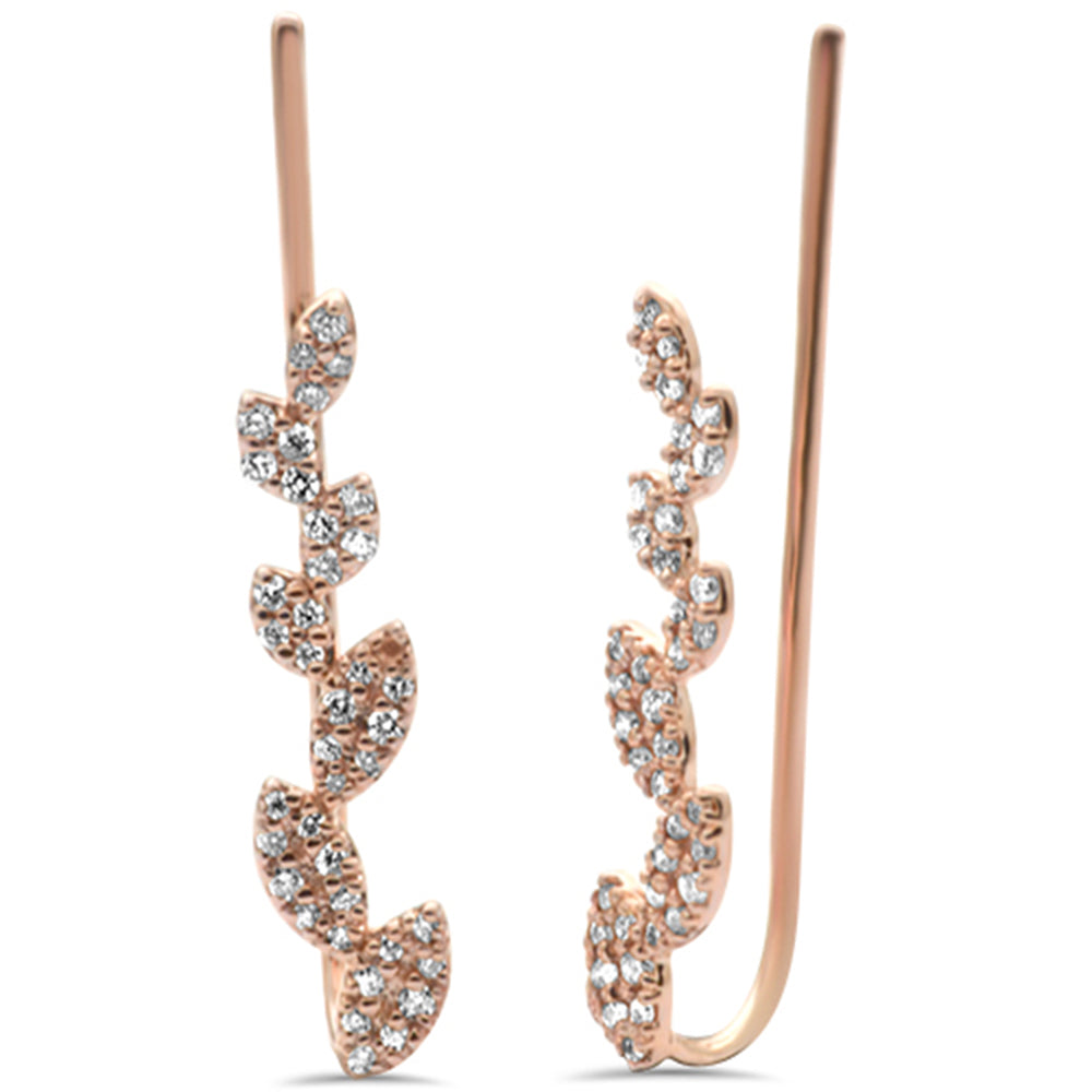 Muse Jewelry .32ct F SI 14K Rose Gold Diamond Drop Earrings