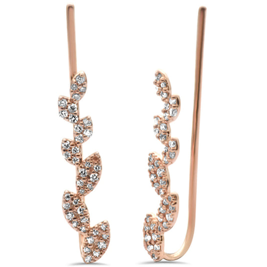 Muse Jewelry .32ct F SI 14K Rose Gold Diamond Drop Earrings