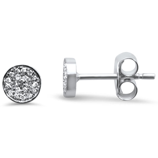 Muse Jewelry .07ct 14k White Gold Hexagon Shaped Diamond Stud Earrings