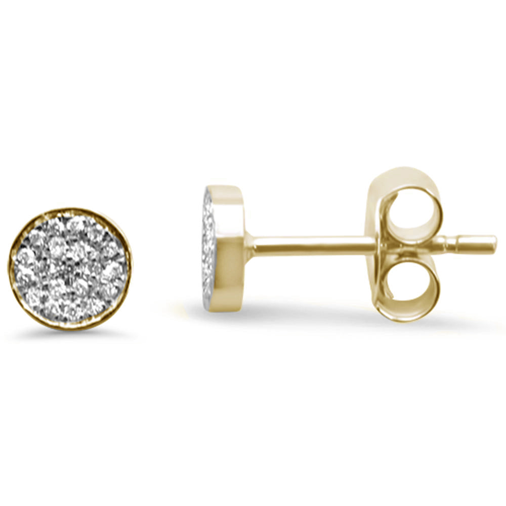 Muse Jewelry .08ct G SI 14K Yellow Gold Round Bezel Diamond Stud Earrings