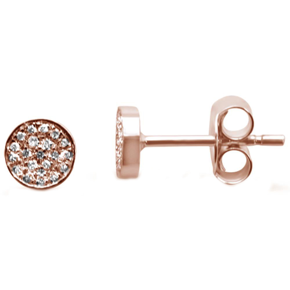 Muse Jewelry .07ct 14k Rose Gold Hexagon Shaped Diamond Stud Earrings