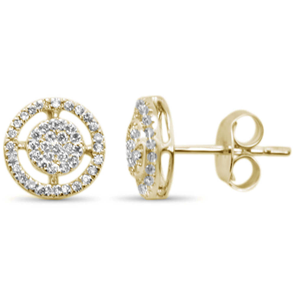 Muse Jewelry .14ct 14KT Yellow Gold Round Diamond Stud Earrings