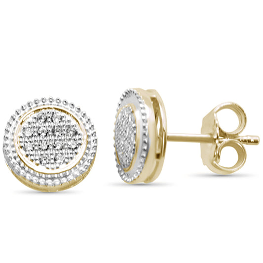 Muse Jewelry .13ct 10K Yellow Gold Diamond Round Stud Earrings