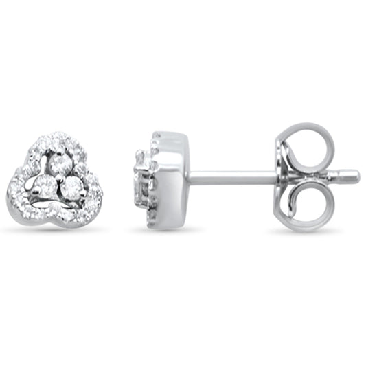 Muse Jewelry .17ct G SI 10K White Gold Diamond Stud Earrings