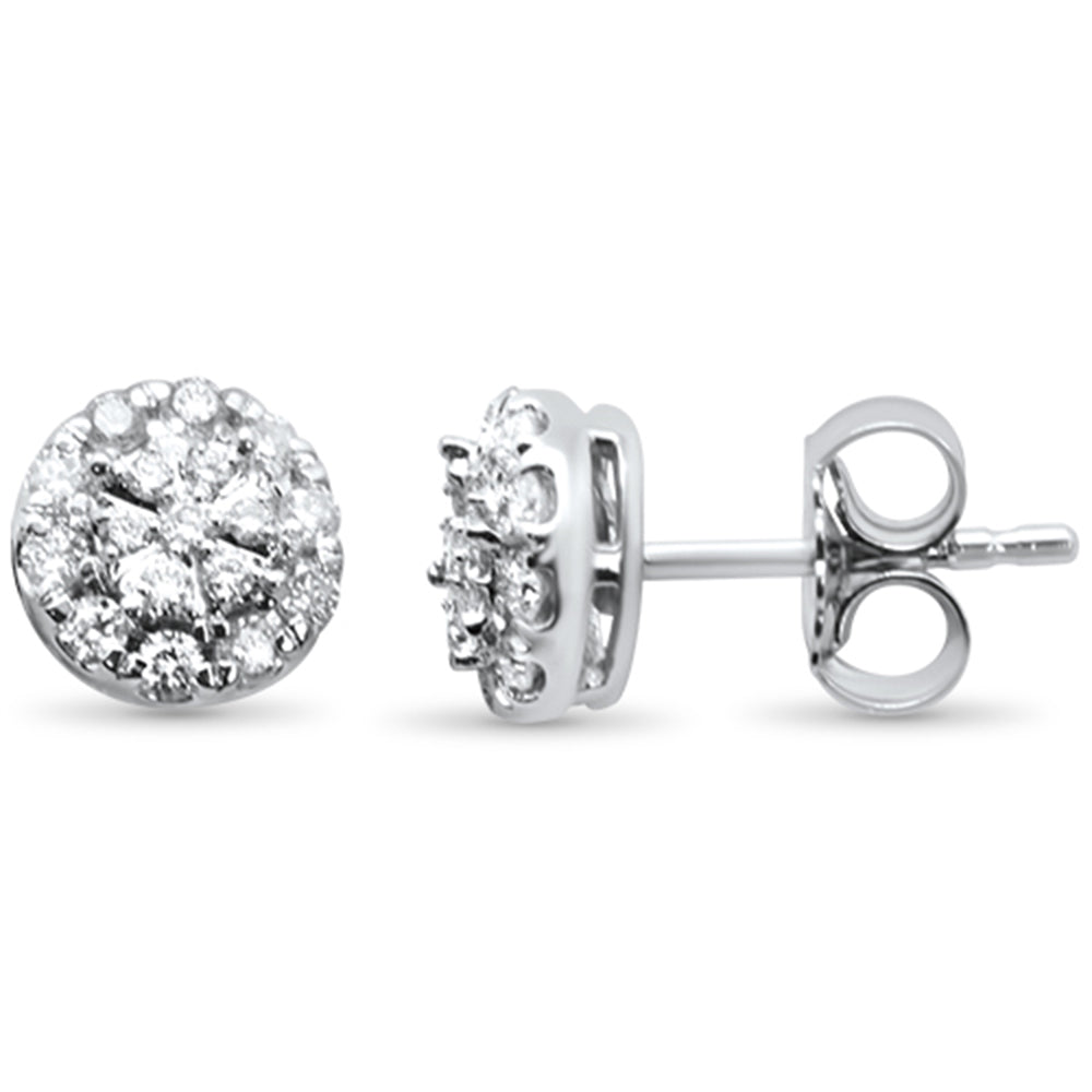 Muse Jewelry .30ct G SI 10K White Gold Round Diamond Stud Earrings