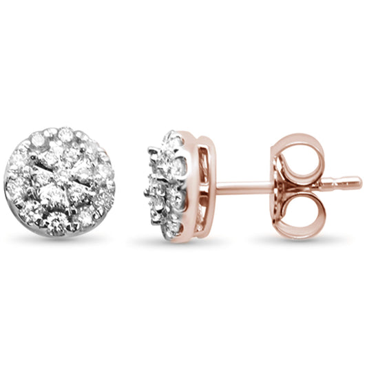 Muse Jewelry .30ct G SI 10K Rose Gold Round Diamond Stud Earrings