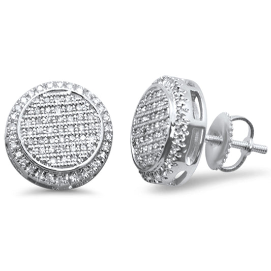 Muse Jewelry .36ct G SI 10K White Gold Round Diamond Micro Pave Stud Earrings