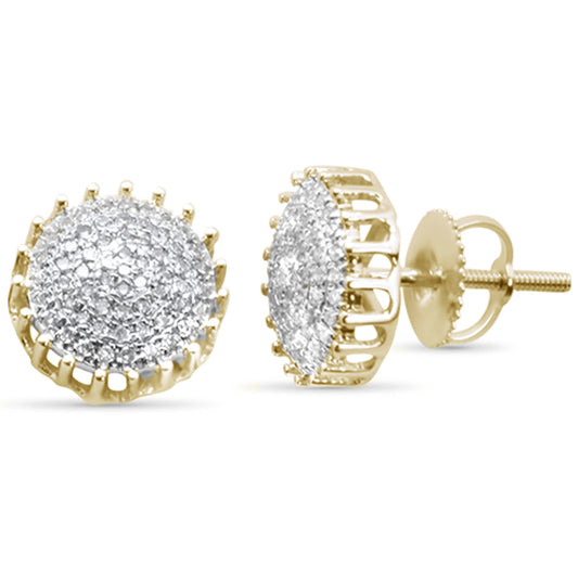 Muse Jewelry .24ct G SI 10K Yellow Gold Round Diamond Micro Pave Stud Earrings