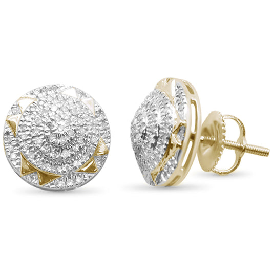 Muse Jewelry .27ct G SI 10K Yellow Gold Round Diamond Micro Pave Stud Earrings