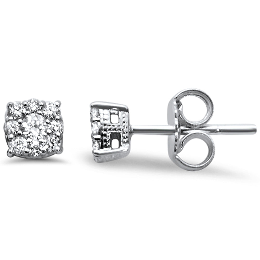 Muse Jewelry .25ct 10K White Gold Diamond Stud Earrings