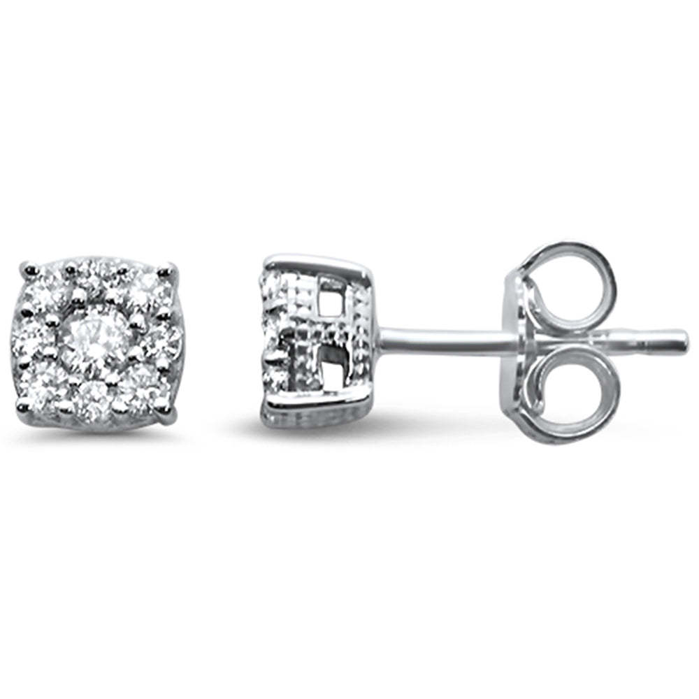 Muse Jewelry .33ct 14K White Gold Diamond Stud Earrings