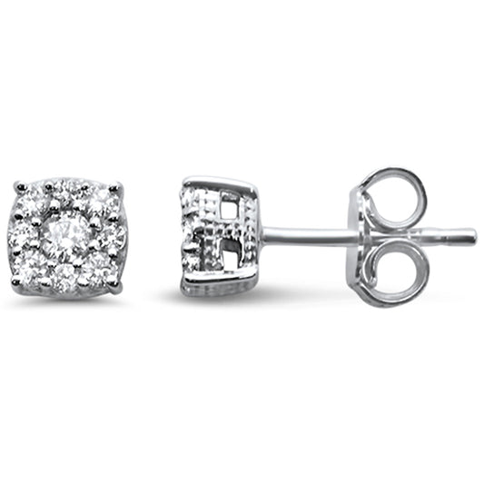 Muse Jewelry .33ct 14K White Gold Diamond Stud Earrings