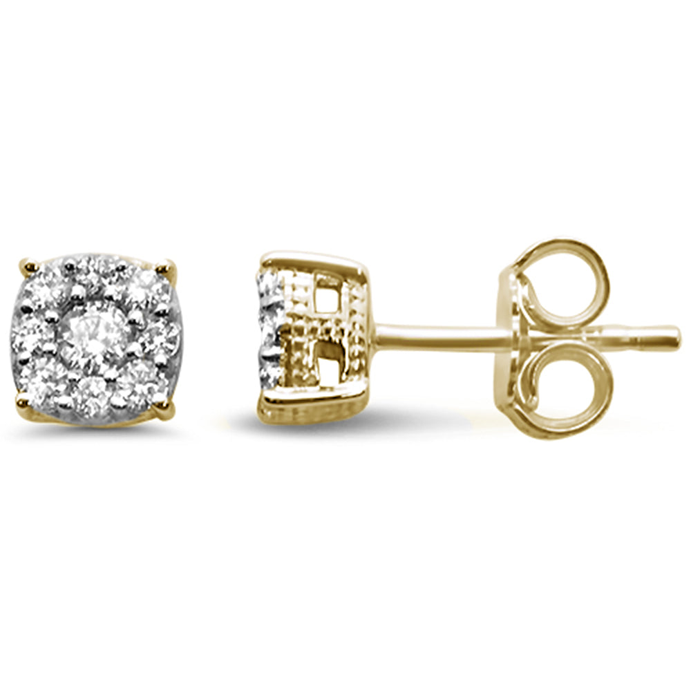Muse Jewelry .33ct 14K Yellow Gold Diamond Stud Earrings