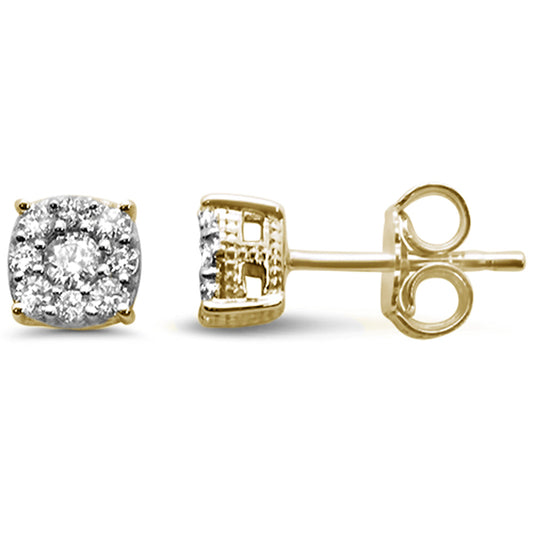 Muse Jewelry .33ct 14K Yellow Gold Diamond Stud Earrings