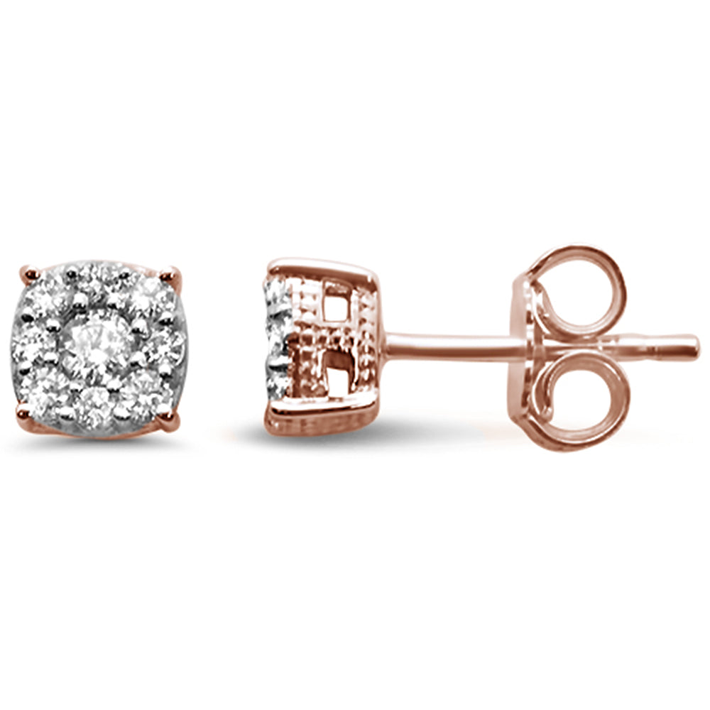 Muse Jewelry .33ct 14K Rose Gold Diamond Stud Earrings