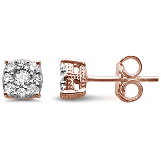 Muse Jewelry .33ct 14K Rose Gold Diamond Stud Earrings