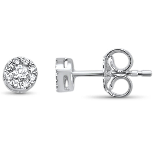 Muse Jewelry .22ct G SI 14K White Gold Diamond Flower Stud Earrings