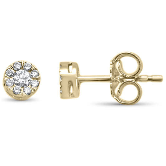 Muse Jewelry .20ct G SI 14K Yellow Gold Diamond Flower Stud Earrings