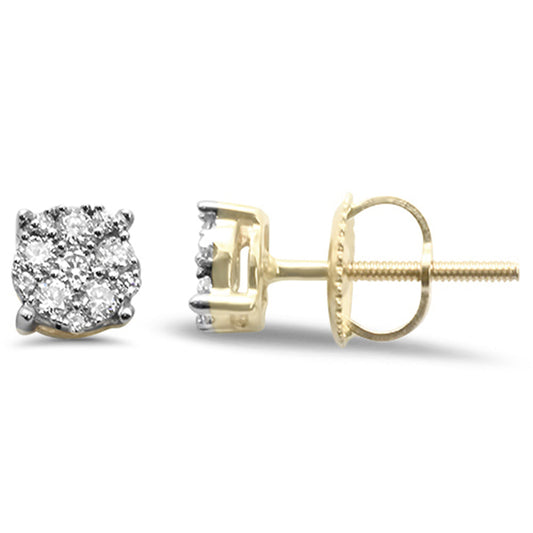 Muse Jewelry .25ct G SI 14K Yellow Gold Micro Pave Diamond Stud Earrings