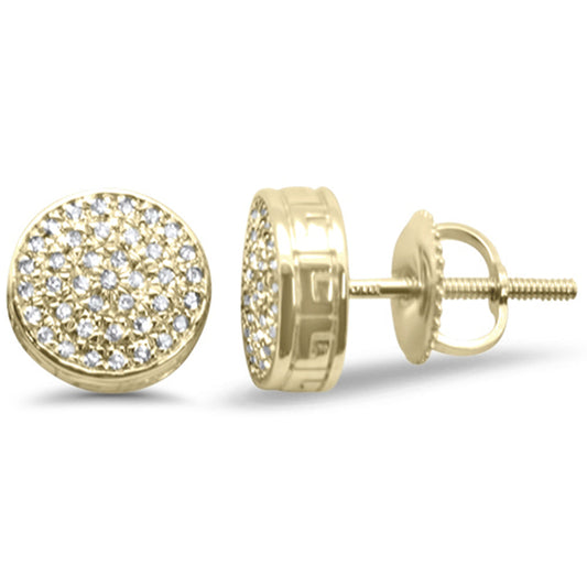 Muse Jewelry .15ct G SI 10K Yellow Gold Micro Pave Diamond Stud Earrings