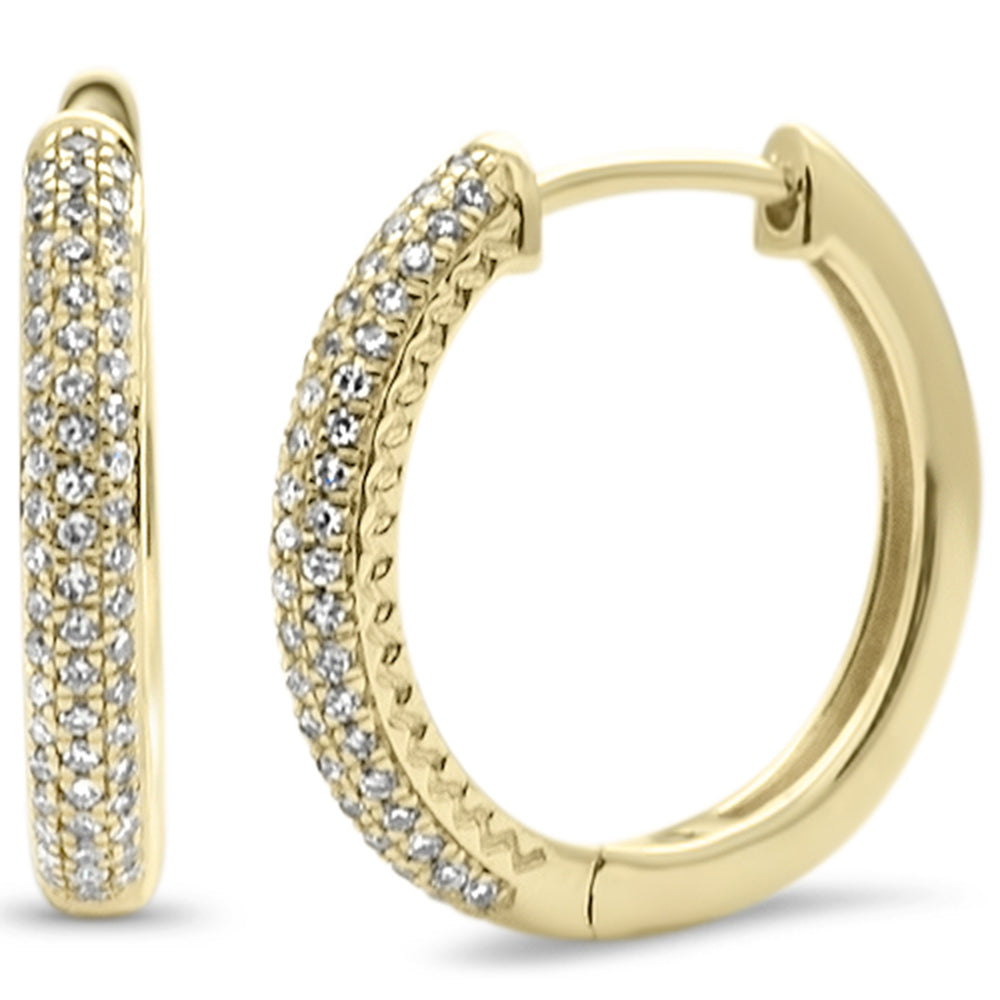 Muse Jewelry .17ct G SI 14K Yellow Gold Diamond Hoop Earrings