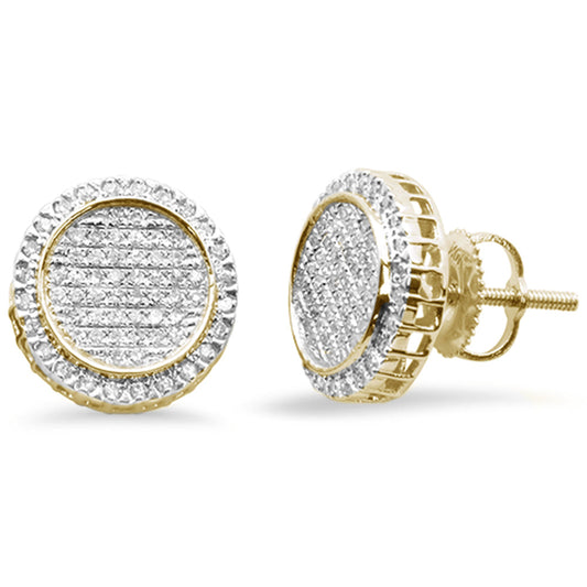 Muse Jewelry .36CT G SI 10K Yellow Gold Diamond Micro Pave Stud Earrings