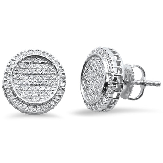 Muse Jewelry .35CT G SI 10K White Gold Diamond Micro Pave Stud Earrings