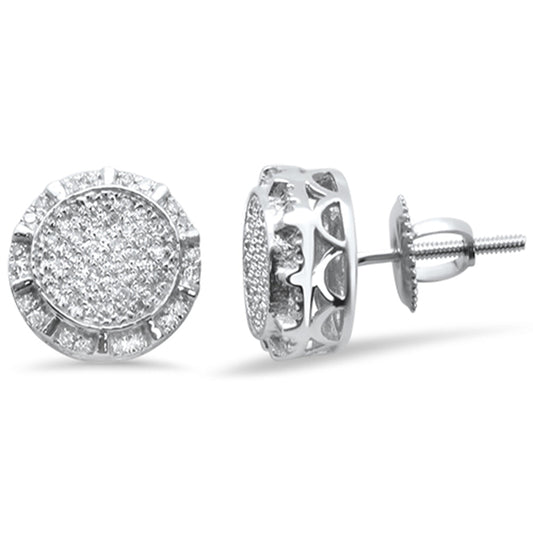 Muse Jewelry .29CT G SI 10K White Gold Diamond Micro Pave Stud Earrings