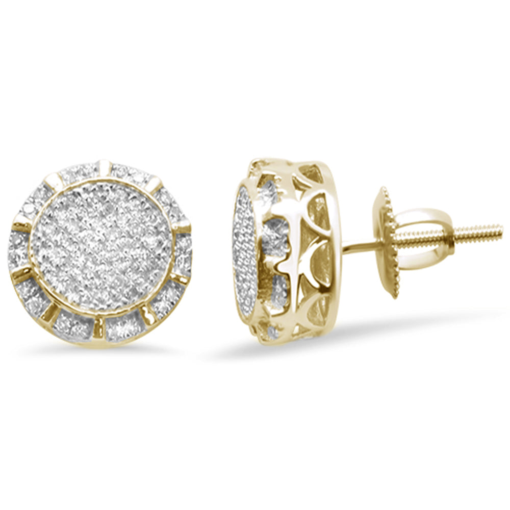 Muse Jewelry .28CT G SI 10K Yellow Gold Diamond Micro Pave Stud Earrings