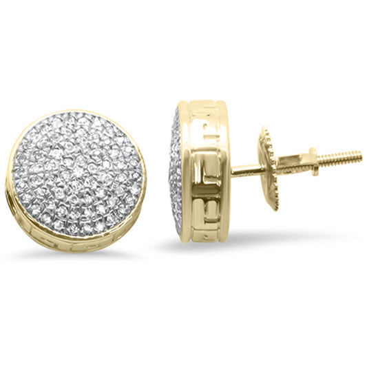 Muse Jewelry .26CT G SI 10K Yellow Gold Diamond Micro Pave Stud Earrings