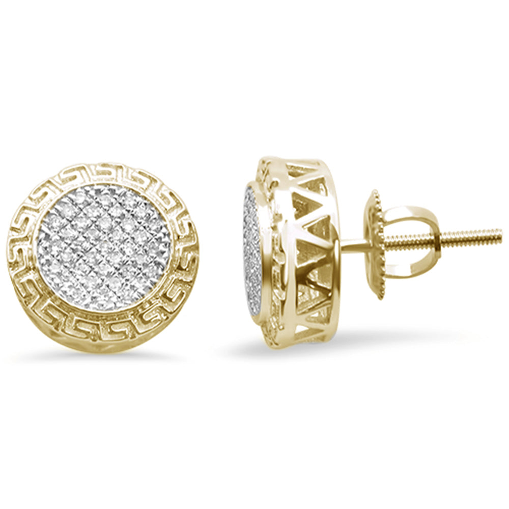 Muse Jewelry .17CT G SI 10K Yellow Gold Diamond Micro Pave Stud Earrings