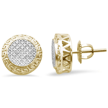 Muse Jewelry .17CT G SI 10K Yellow Gold Diamond Micro Pave Stud Earrings