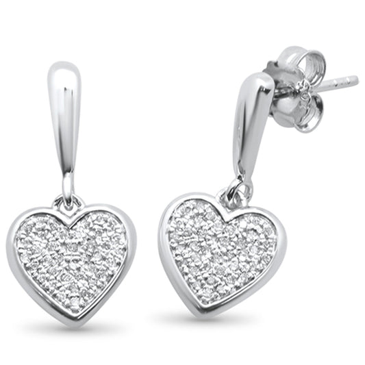 Muse Jewelry .22CT G SI 10K White Gold Diamond Drop Dangle Earrings