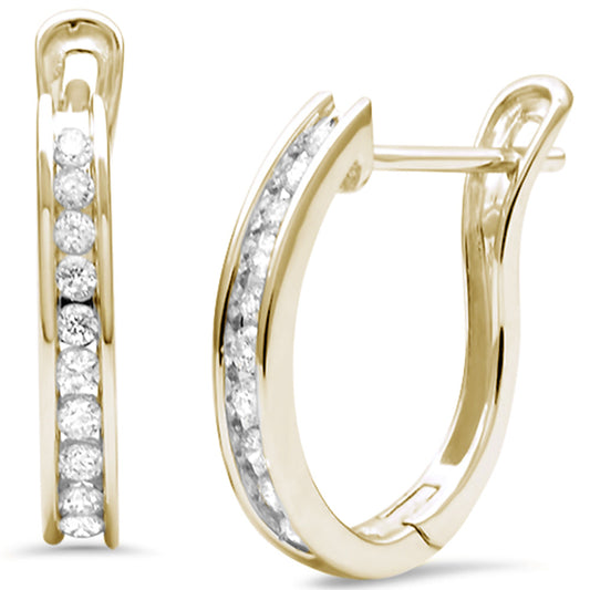 Muse Jewelry .27ct G SI 14K Yellow Gold Diamond Hoop Earrings