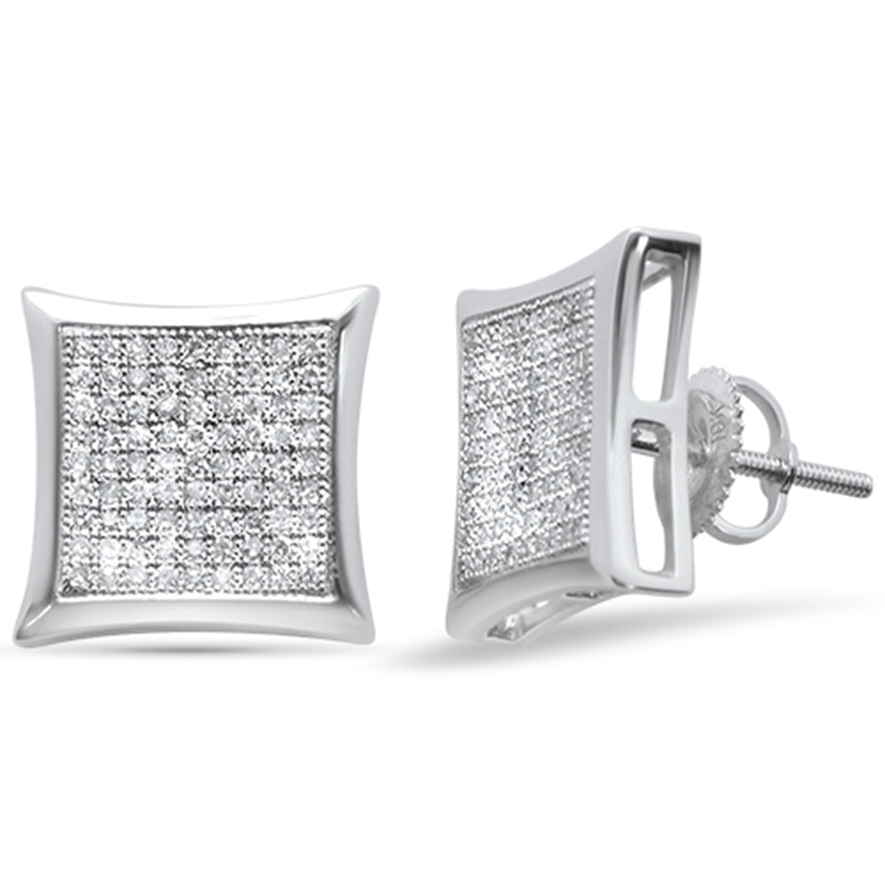 Muse Jewelry .50ct G SI 10K White Gold Diamond Square Earrings