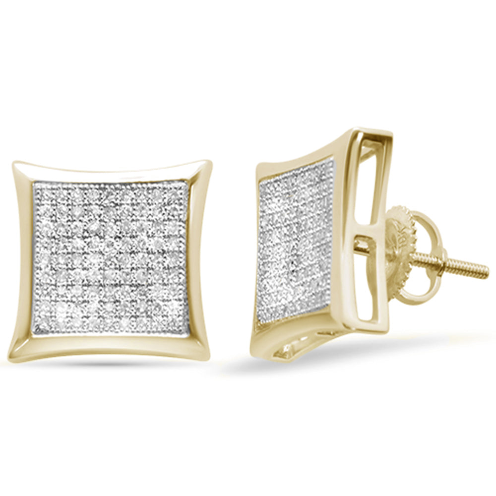 Muse Jewelry .51ct G SI 10K Yellow Gold Diamond Square Earrings