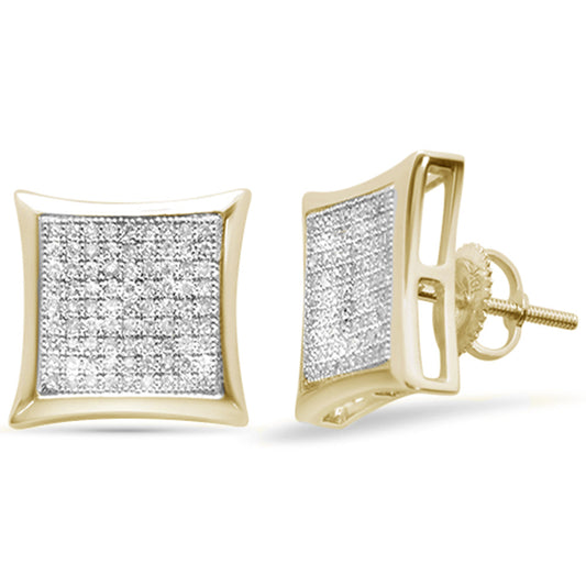 Muse Jewelry .51ct G SI 10K Yellow Gold Diamond Square Earrings