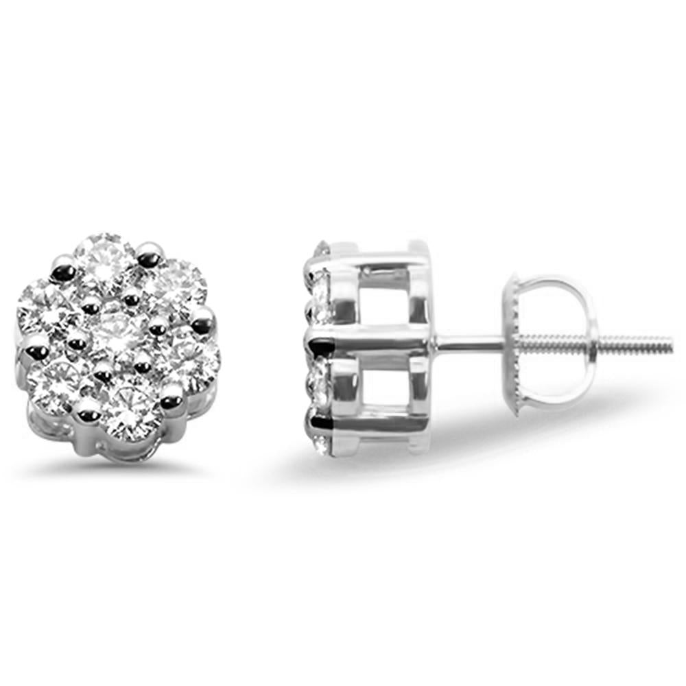 Muse Jewelry 1.25ct-2.00ct G SI 14K Gold Diamond Flower Earrings